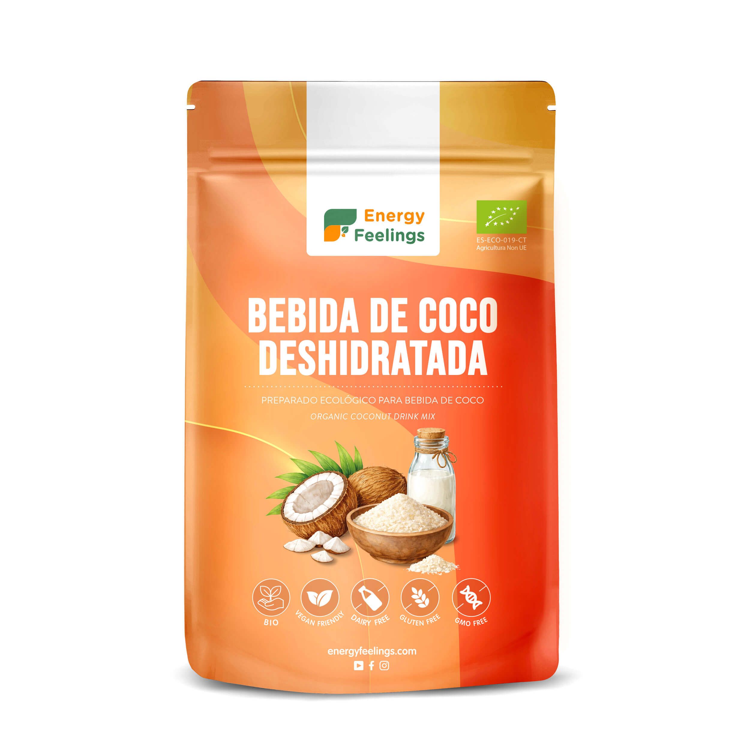 Bebida de coco deshidratada eco front