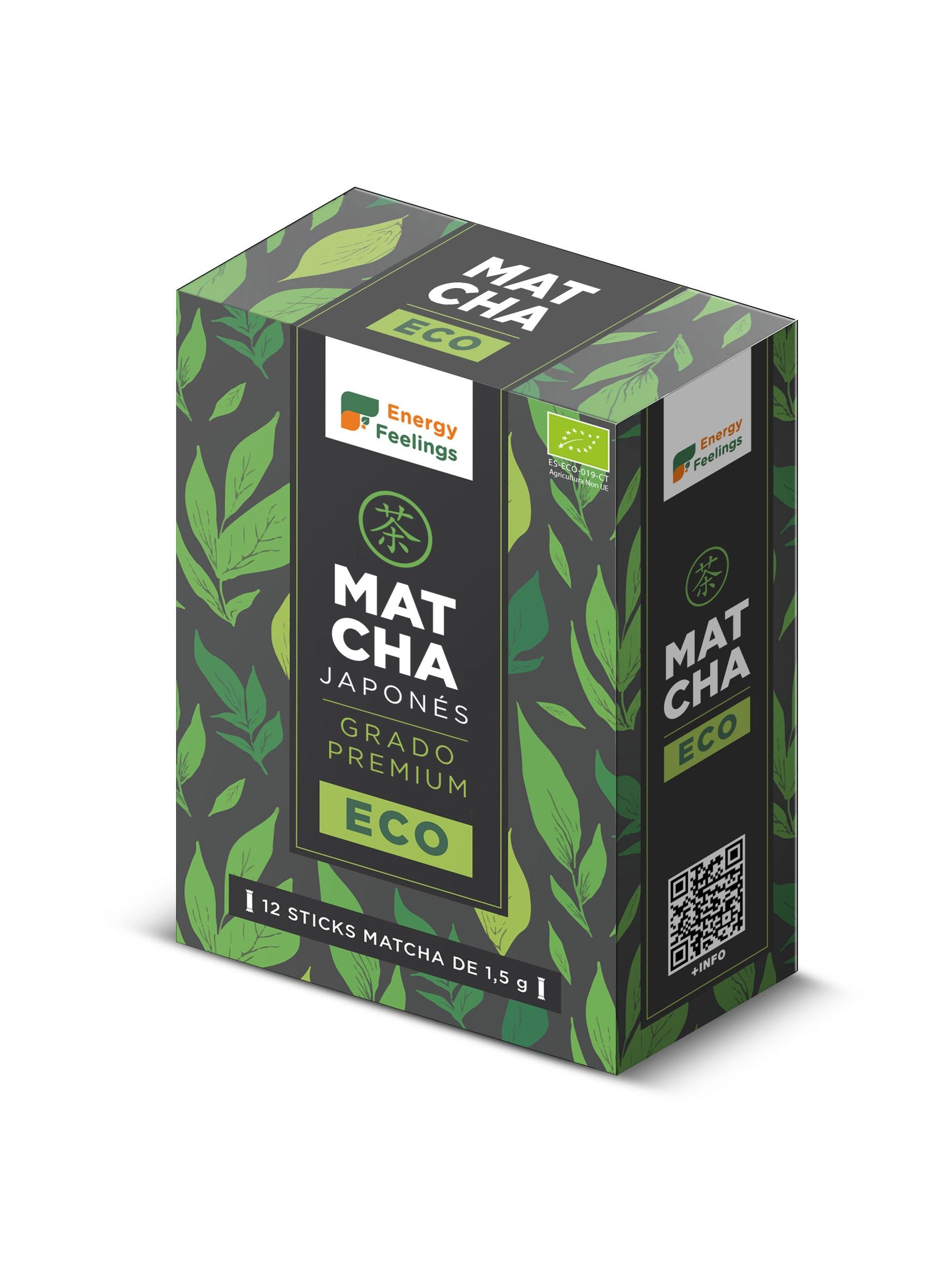 Estuche 12 stick Matcha 75x35x10 Recuperado