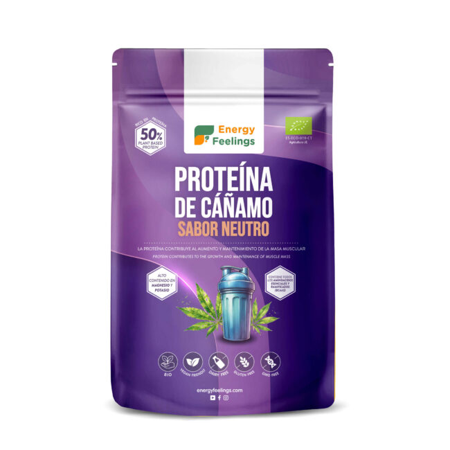 PROTEÍNA DE CÁÑAMO Neutro 500g front 8436565921788