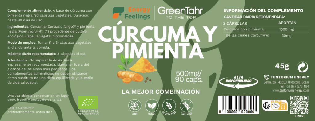 Etiqueta CÚRCUMA + PIMIENTA