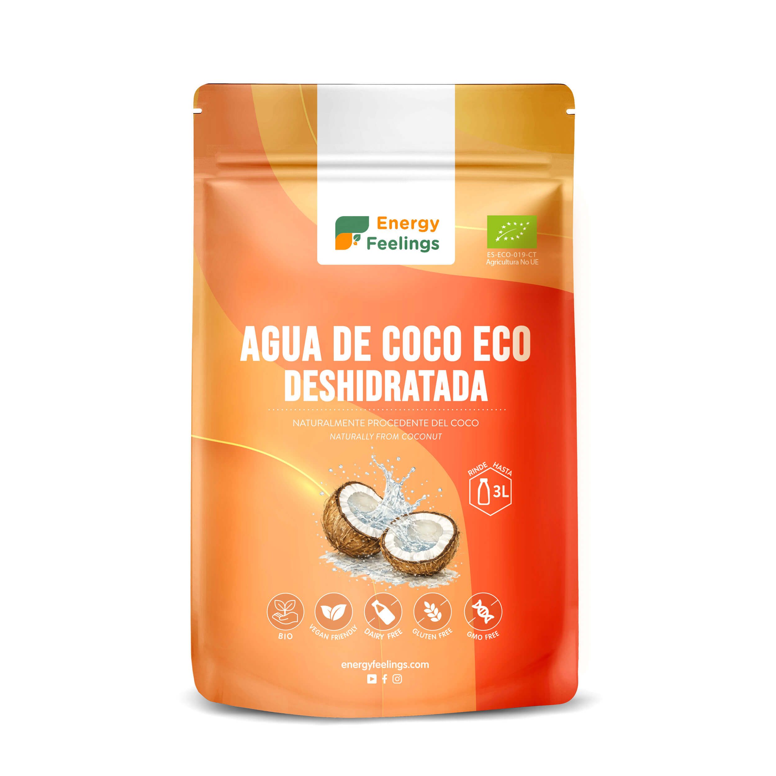 Agua de coco deshidratada eco front